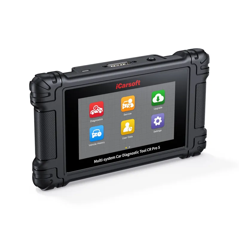 iCarsoft CR Pro S – front product view iCarsoft CR Pro S diagnostic scanner with front-facing 5-inch display